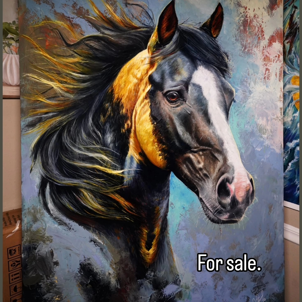 Majestic Horse Wall Art - Black and Gold